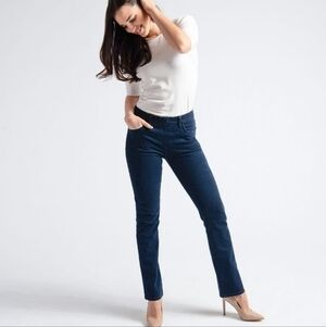 Betabrand Dark Indigo Yoga Denim Bootcut Jeans Size XSP